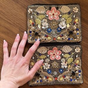 Embellished Floral pouches